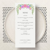 Floral Vivid Fiesta Wedding Menu