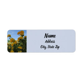 Floral Vivid Yellow Lantana Foto Flower Etiket