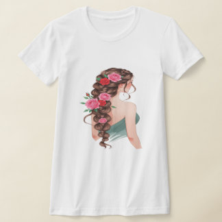 Floral Vlecht & Rozen Graphic T-shirt