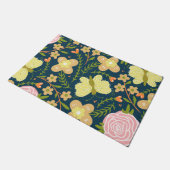 Floral, vlinder en glamour naadloos elastisch deurmat (Schuin)
