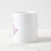 Floral vlinder gepersonaliseerde mam grote koffiekop (Voorkant)