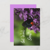 Floral vlinder krijgt een goede kaart (Voorkant / Achterkant)