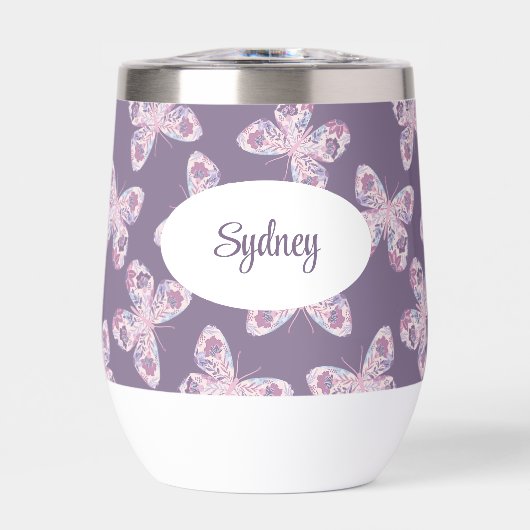 Floral vlinder patroon gepersonaliseerd (Voorkant)