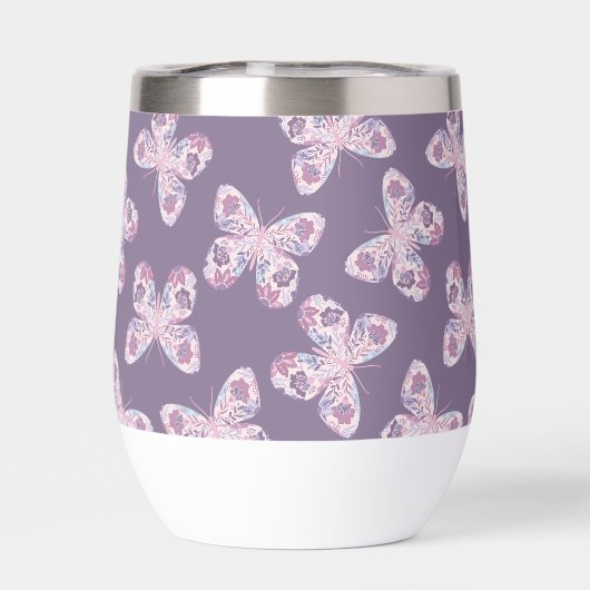 Floral vlinder patroon gepersonaliseerd (Achterkant)