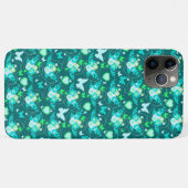 Floral vlinders en harten groene ifoon Case-Mate iPhone case (Achterkant (horizontaal))