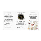 Floral Voeg je logo Essential Oil Bottle Label toe (Voorkant)
