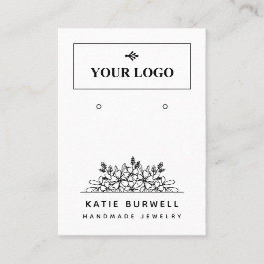  Floral voeg Logo QR Code Oorspronkelijk Vertoning Visitekaartje (Voorkant)