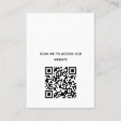  Floral voeg Logo QR Code Oorspronkelijk Vertoning Visitekaartje (Achterkant)