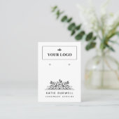  Floral voeg Logo QR Code Oorspronkelijk Vertoning Visitekaartje (Staand voorkant)