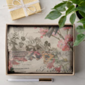 Floral Vogels Ephemera-ontkoppelingspagina Tissuepapier (Geschenk)