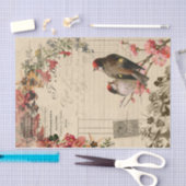 Floral Vogels Ephemera-ontkoppelingspagina Tissuepapier (Craft)
