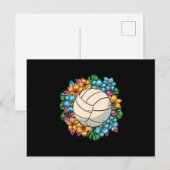 FLORAL VOLLEYBALL BRIEFKAART (Voorkant / Achterkant)
