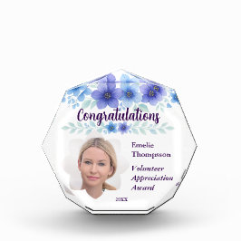 Floral Volunteer Appreciation Award Keepsake Foto