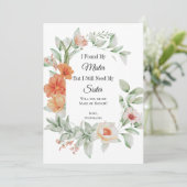 Floral vond mijn Bridal Kaarten van de Partij van  (Staand voorkant)