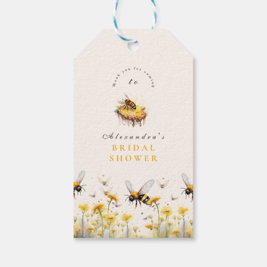 Floral vond ze haar honingbruid cadeaulabel (Achterkant)