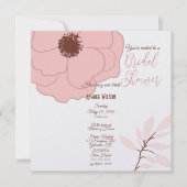 Floral voor roze en roest Folk Kaart (Voorkant)