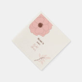 Floral voor roze en roest Folk Servet (Hoek)