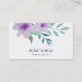 Floral voor Violet & Sage Waterverf Visitekaartje (Voorkant)