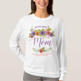  Floral Voted Best Mam Moederdag T-shirt