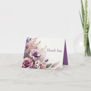 Floral vouwde je creditcard toe bedankkaart