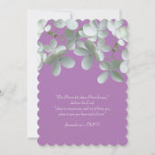 Floral Vow Renewal Ceremony Uitnodiging tot script (Achterkant)