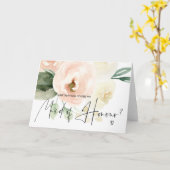 Floral vraagt Maid of Honor huwelijksaanzoek Kaart (Gele Bloem)