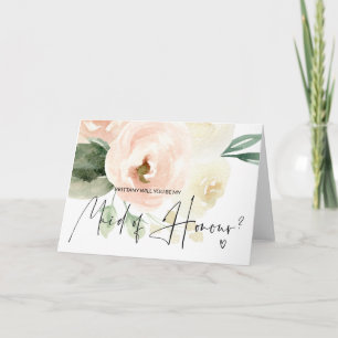 Floral vraagt Maid of Honor huwelijksaanzoek Kaart