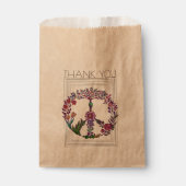 Floral vredesbord simpele hedendaagse bloemkraft bedankzakje (Voorkant)