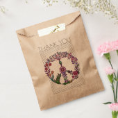 Floral vredesbord simpele hedendaagse bloemkraft bedankzakje (Gezegeld)