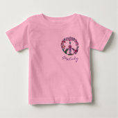 Floral vreugdeteken simpele moderne roze bloemogel (Voorkant)