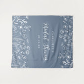 Floral Vrijgezellenfeest achtergrond Wandkleed (Voorkant (horizontaal))