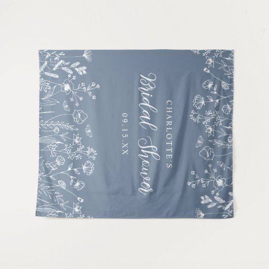 Floral Vrijgezellenfeest achtergrond Wandkleed (Voorkant (horizontaal))