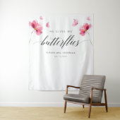 Floral Vrijgezellenfeest achtergrond Wandkleed (In situ)