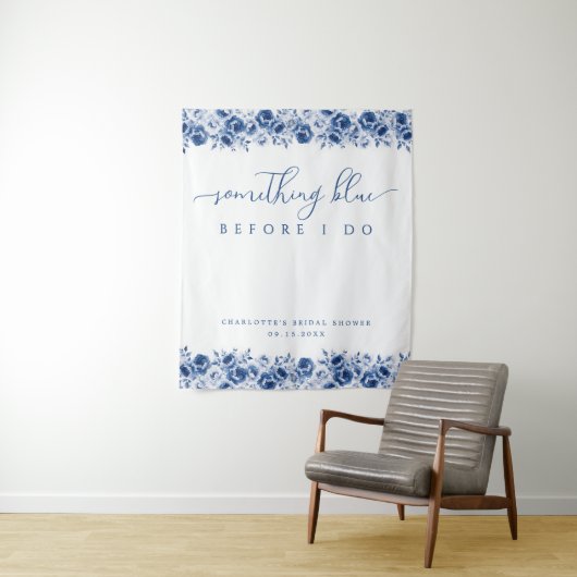 Floral Vrijgezellenfeest achtergrond Wandkleed (In situ)