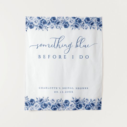 Floral Vrijgezellenfeest achtergrond Wandkleed (Voorkant)