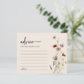 Floral Vrijgezellenfeest Advice Kaart (Staand voorkant)