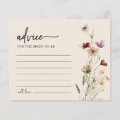 Floral Vrijgezellenfeest Advice Kaart (Voorkant)
