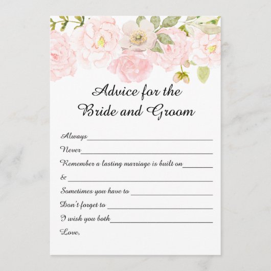 Floral Vrijgezellenfeest Advice Kaarten (Voorkant)