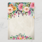 Floral Vrijgezellenfeest Advice Kaarten (Achterkant)