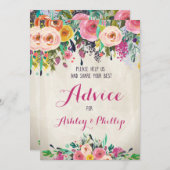 Floral Vrijgezellenfeest Advice Kaarten (Voorkant / Achterkant)