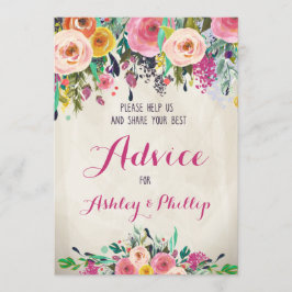 Floral Vrijgezellenfeest Advice Kaarten