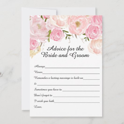 Floral Vrijgezellenfeest Advice Kaarten (Voorkant)