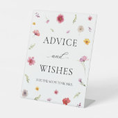 Floral Vrijgezellenfeest Advies en Wensen Reclamebord Met Voetstuk (Voorkant)