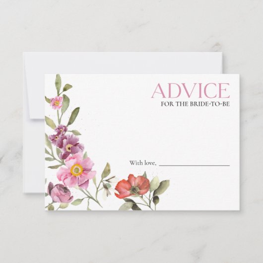 Floral Vrijgezellenfeest Advies voor de Bruid Kaar Kaart (Voorkant)