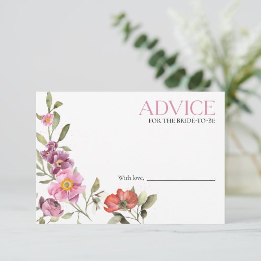 Floral Vrijgezellenfeest Advies voor de Bruid Kaar Kaart (Staand voorkant)