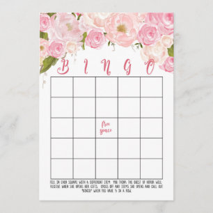 Floral Vrijgezellenfeest Bingo Cards Kaart