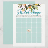 Floral Vrijgezellenfeest Bingo Cards Robins Egg Bl Kaart (Voorkant / Achterkant)