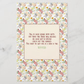 Floral Vrijgezellenfeest Bingo Flyer (Achterkant)