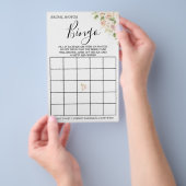 Floral Vrijgezellenfeest Bingo game card Flyer (Hand)