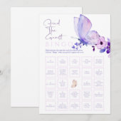 Floral Vrijgezellenfeest Bingo Game Kaart (Voorkant / Achterkant)